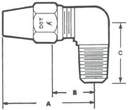 269A Elbow, 90&#186; Tube to MPT Fittings