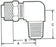 269PF Elbow, 90º Tube to MPT Fittings