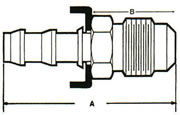 302 Hose to 45&#186; SAE Male Fittings