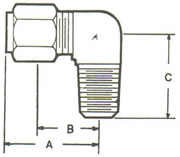 969A Elbow, 90&#186; Tube to MPT Fittings